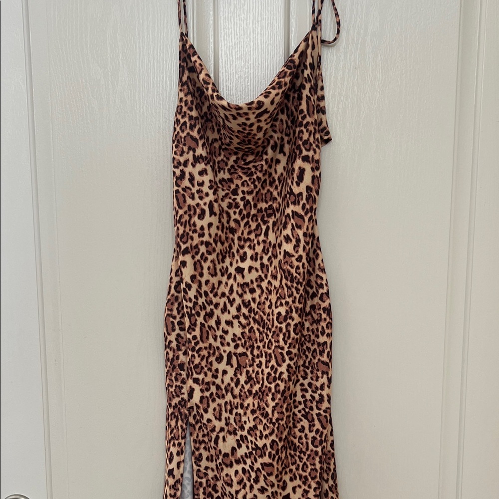 Leopard Print Slip Dress
